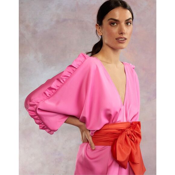 CYNTHIA ROWLEY DOLMAN SLEEVE DANCE DRESS - Picture 4 of 11